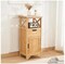 Fully Assembled 30" High Bamboo End Side Table, Bathroom Floor Cabinet, Bedroom Tall Nightstand
